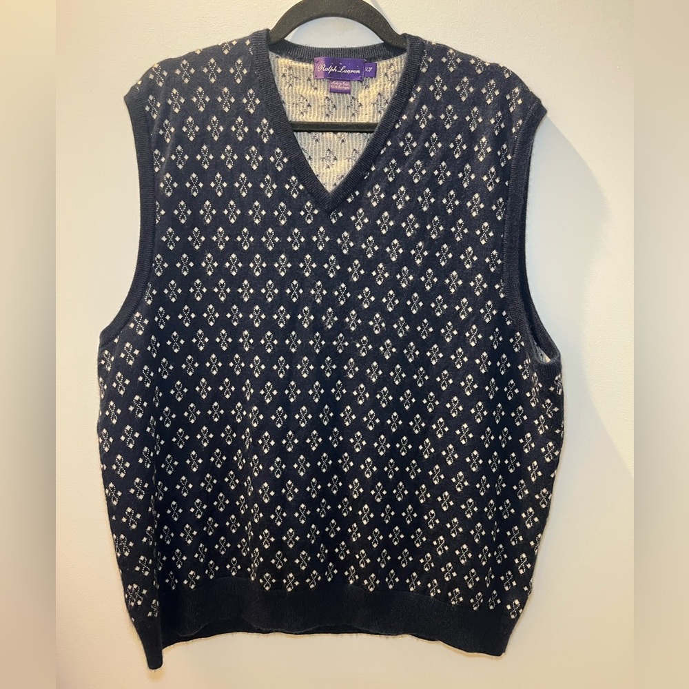 Ralph Lauren Purple Label 100% Cashmere Sweater Vest – Luxury Layering - Unisex - Picture 3 of 5